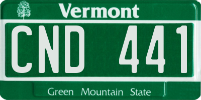 VT license plate CND441
