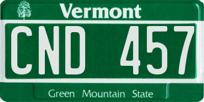 VT license plate CND457