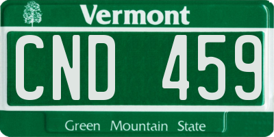 VT license plate CND459