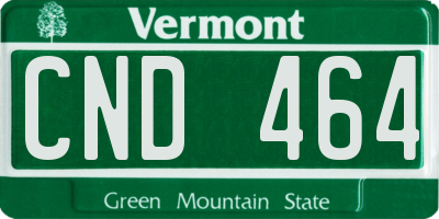 VT license plate CND464