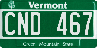 VT license plate CND467