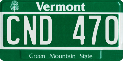 VT license plate CND470
