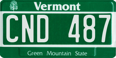 VT license plate CND487