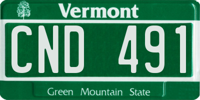 VT license plate CND491