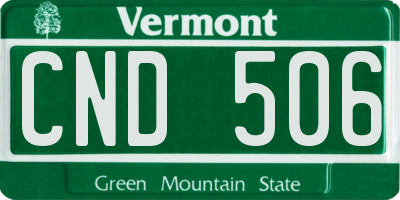 VT license plate CND506