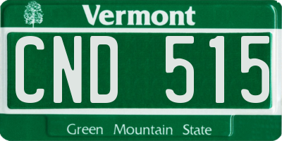 VT license plate CND515