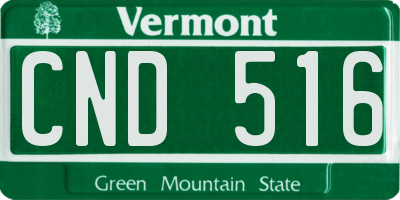 VT license plate CND516