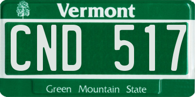 VT license plate CND517