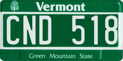 VT license plate CND518