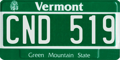 VT license plate CND519