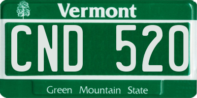 VT license plate CND520