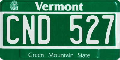 VT license plate CND527