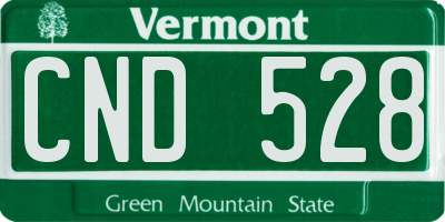 VT license plate CND528