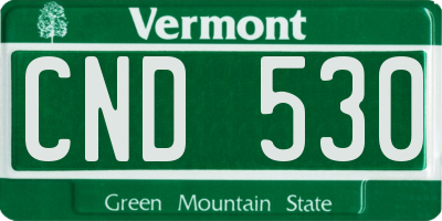 VT license plate CND530
