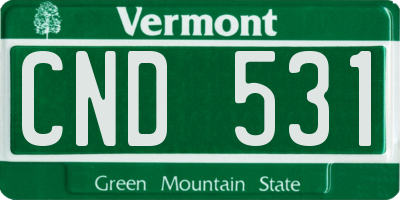 VT license plate CND531
