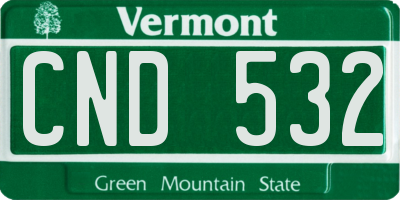 VT license plate CND532