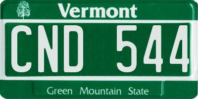 VT license plate CND544