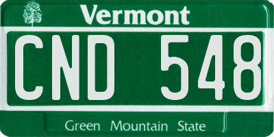 VT license plate CND548