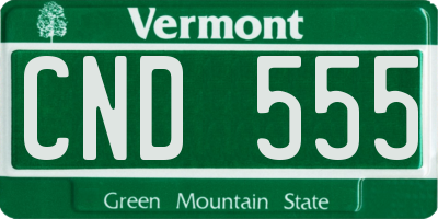 VT license plate CND555