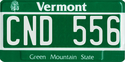 VT license plate CND556