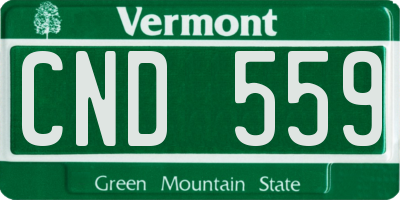 VT license plate CND559