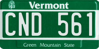 VT license plate CND561