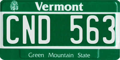 VT license plate CND563