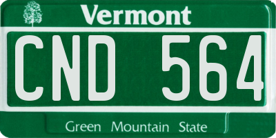 VT license plate CND564