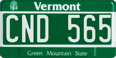 VT license plate CND565