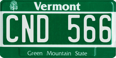 VT license plate CND566