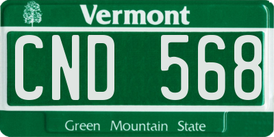 VT license plate CND568