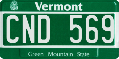 VT license plate CND569