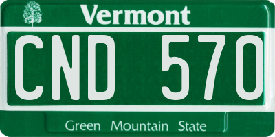 VT license plate CND570