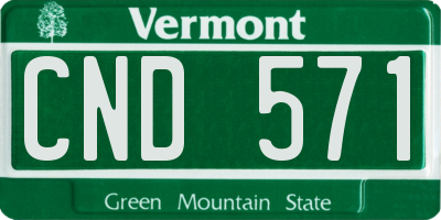 VT license plate CND571