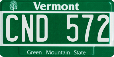 VT license plate CND572