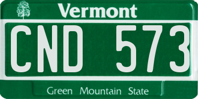VT license plate CND573