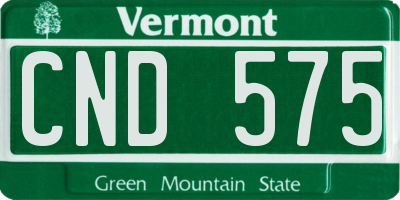 VT license plate CND575