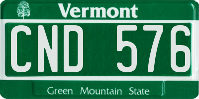 VT license plate CND576