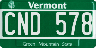 VT license plate CND578