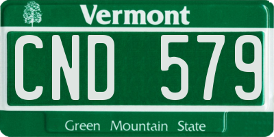 VT license plate CND579