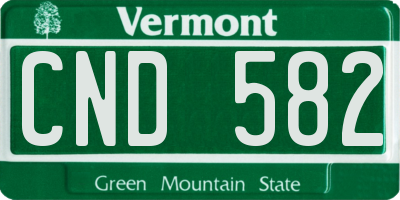 VT license plate CND582