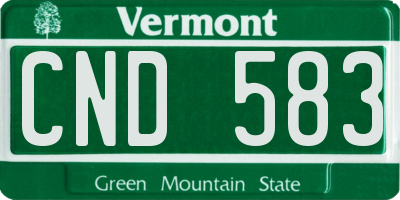 VT license plate CND583