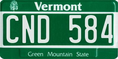 VT license plate CND584