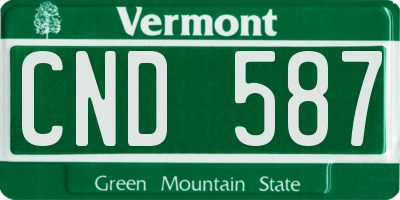 VT license plate CND587