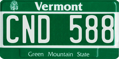 VT license plate CND588