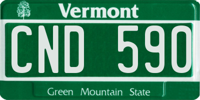 VT license plate CND590
