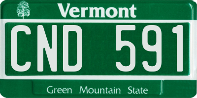 VT license plate CND591