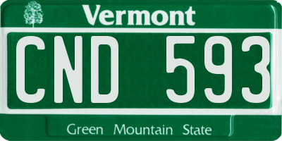 VT license plate CND593