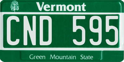 VT license plate CND595