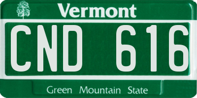 VT license plate CND616